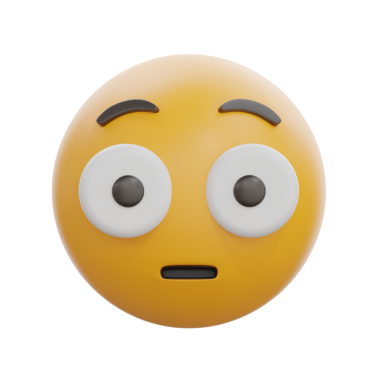 3D Şaşırmış Surat Emoji Duygusallığı