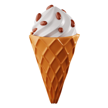 3 Boyutlu Koni Dondurması Ayıklanmış Simge Hazırlama