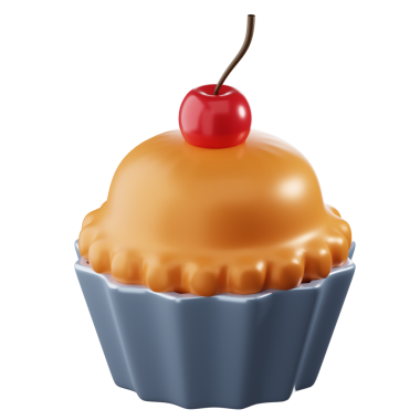 3 Boyutlu Kek İzole edilmiş Simge Hazırlama