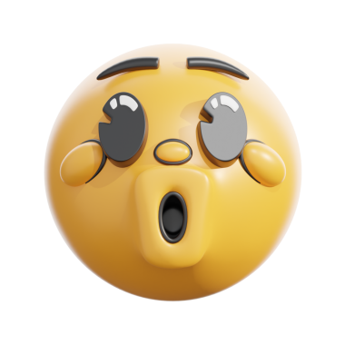 3D Retro Şok Yüzlü Emoji