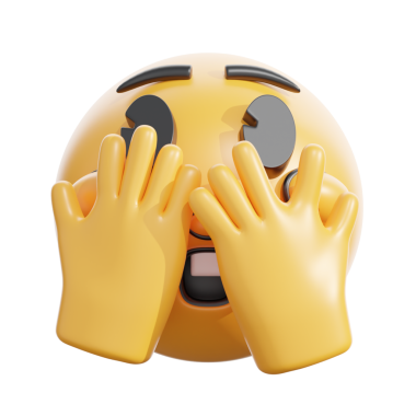 Retro Peeking Eye Emoji 3B Biçimli