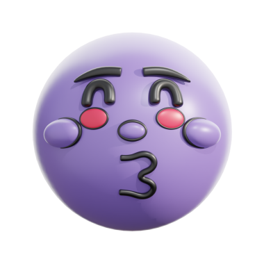 Retro 3D Öpüşen Yüz Duygusallığı Gülümseyen Gözlerle