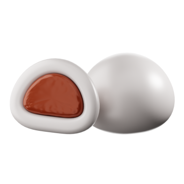 3 Boyutlu Mochi İzole Simge Hazırlama