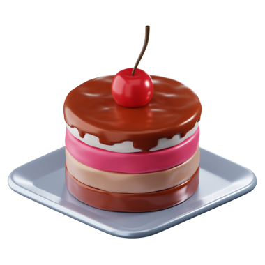 3 Boyutlu Mousse Pasta Çizimi