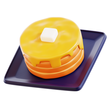 3 Boyutlu Gözleme İzole edilmiş Simge Hazırlama