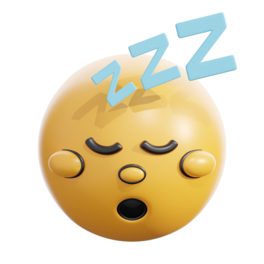 3D Uyuyan Yüz Emoji Duygusallığı
