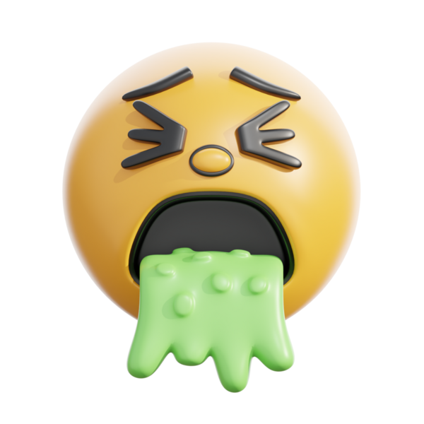 3D Retro Kusan Emoji İfadesi