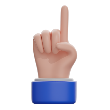 3D Beyaz İşaret Ters İşaret İndeksi İllüstrasyonu