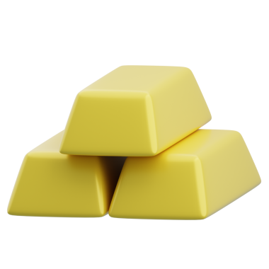 3 Boyutlu Altın Girişler Simge Çizimi