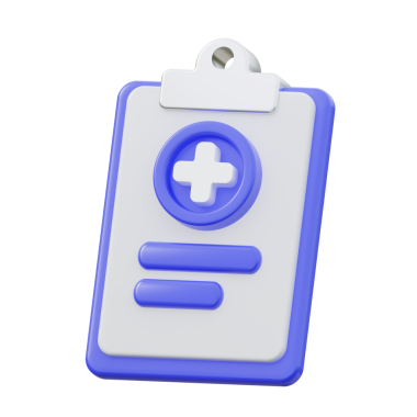 3D Tıbbi Reçete Simgesi Çizimi