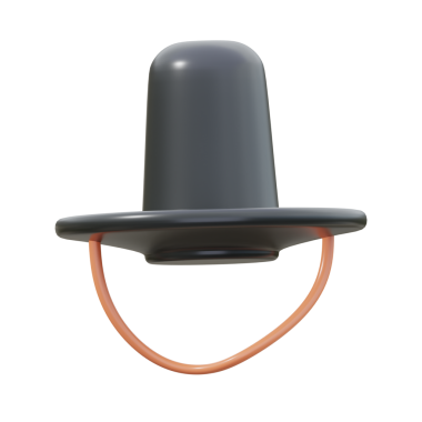 3B Geleneksel Şapka Simgesi Çizimi