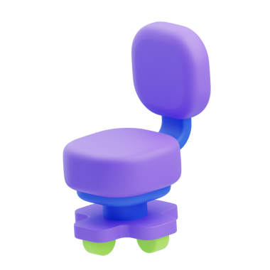 3D Kütüphane Sandalyesi Simge Resmetme Sunucusu