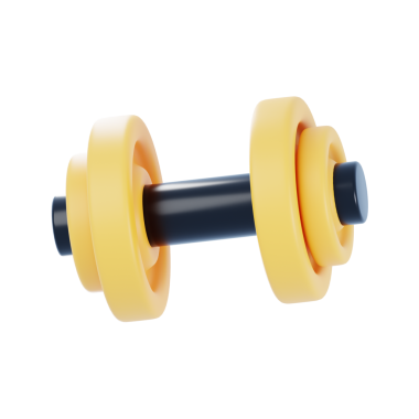 3 Boyutlu Dambıl Ayıklanmış Simge İllüstrasyonu