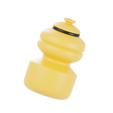 3 Boyutlu Su Şişesi İzole edilmiş Simge İllüstrasyonu