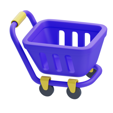 3 Boyutlu Sepet Ayrı Simge İllüstrasyonu