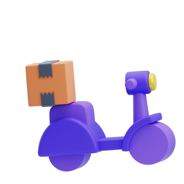 3D Motosiklet Nakliyesi İzole edilmiş Simge ResmiComment