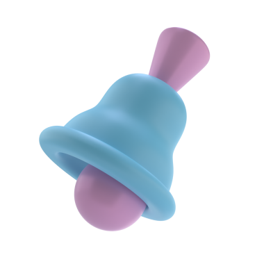 3 Boyutlu Zil Ayırılmış Simge İllüstrasyonu