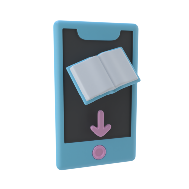 3 Boyutlu Ebook Ayrı Simge İllüstrasyonu