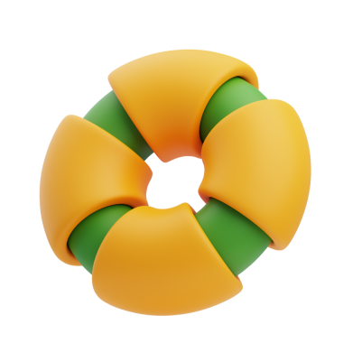 3D Lifebuoy İzole Simge Resimleri