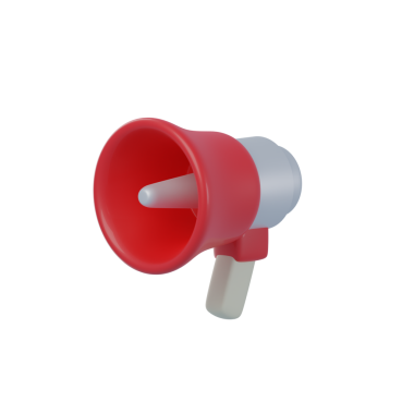 3 Boyutlu Megafon Ayırılmış Simge İllüstrasyonu