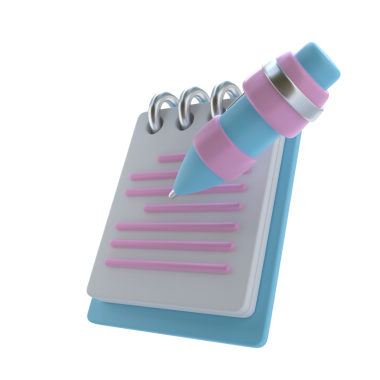 3 Boyutlu Defter Ayırılmış Simge İllüstrasyonu