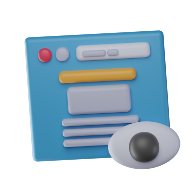 3B Sayfa Görünümü İzole edilmiş Simge İllüstrasyonu