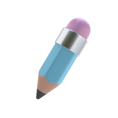 3B Kalem İzole Edilmiş Simge İllüstrasyonu