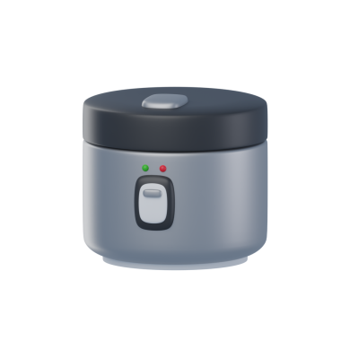 3 Boyutlu Pirinç Fırını Simge Resmini İzole Etti