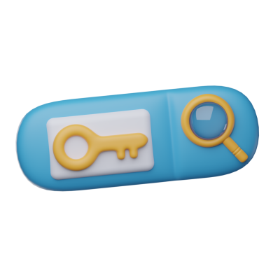 3B Arama Klavyesi İzole edilmiş Simge İllüstrasyonu