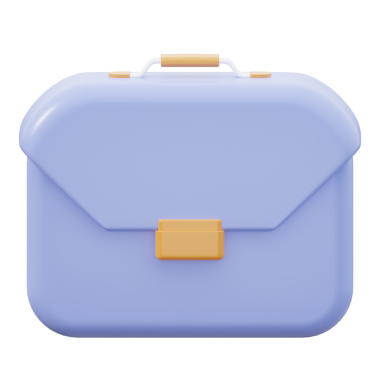 3 Boyutlu Evrak Çantası İzole Edilmiş Simge İllüstrasyonu