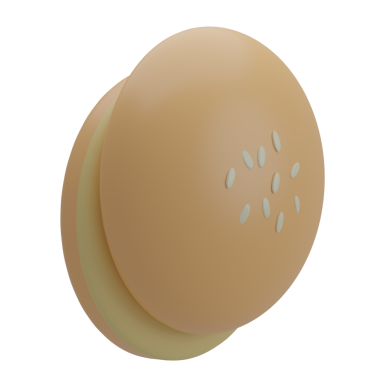 3 Boyutlu Bun Ayırılmış Simge İllüstrasyonu