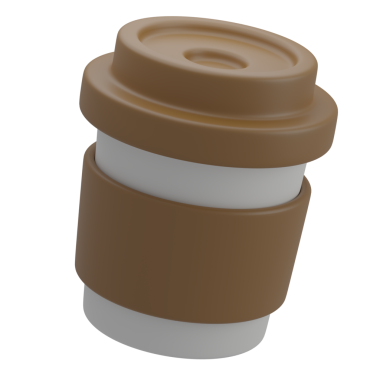 3 Boyutlu Kahve Ayrı Simge İllüstrasyonu