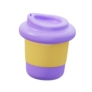 3 Boyutlu Kahve Ayrı Simge İllüstrasyonu