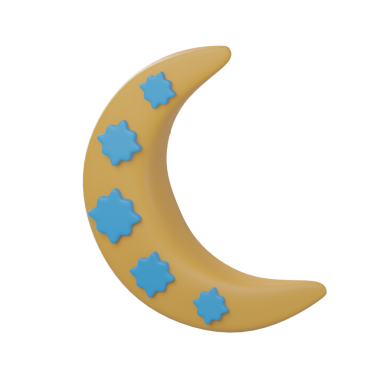 3 Boyutlu Hilal Ay Ayınlanmış Simge ResmiComment
