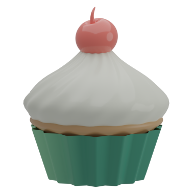 3 Boyutlu Kek İzole Edilmiş Simge İllüstrasyonu