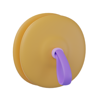 3 Boyutlu Cymbal Ayırılmış Simge İllüstrasyonu