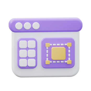 3B Tasarım Düzeni İzole edilmiş Simge İllüstrasyonu