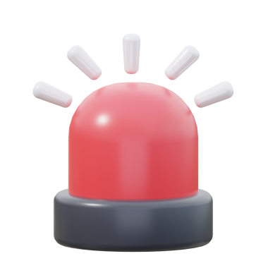 3B Acil Durum Sireni Simge Resmini İzole Etti