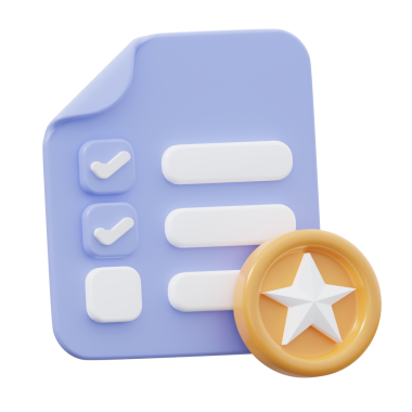 3 Boyutlu Sevilen Liste İzole Simge İllüstrasyonu