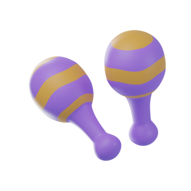 3 Boyutlu Marakas Simge Resimlerini İzole Etti