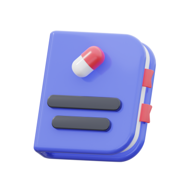 3 Boyutlu Tıp Rehberi İzole edilmiş Simge İllüstrasyonu