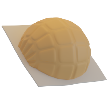 3 Boyutlu Kavun Ekmeği İzole Edilmiş Simge İllüstrasyonu