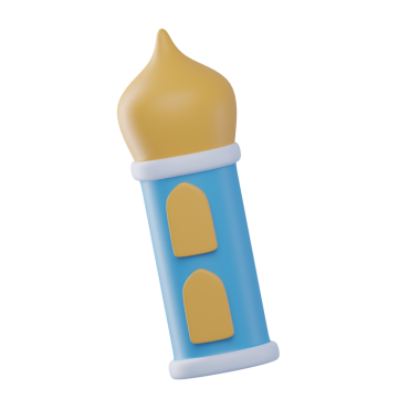 3D Cami Kulesi Simge Resimlerini İzole Etti