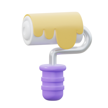 3B Boyalı Roller İzole edilmiş Simge ResimleriName