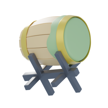 3D Ramadhan Davul İllüstrasyonu