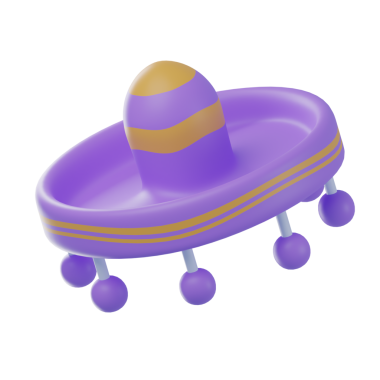 3D Sombrero Şapka Çizimi