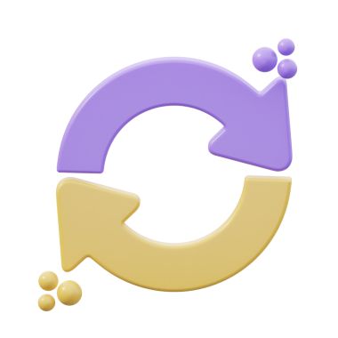 3 Boyutlu Eşzamanlama İzole edilmiş Simge İllüstrasyonu