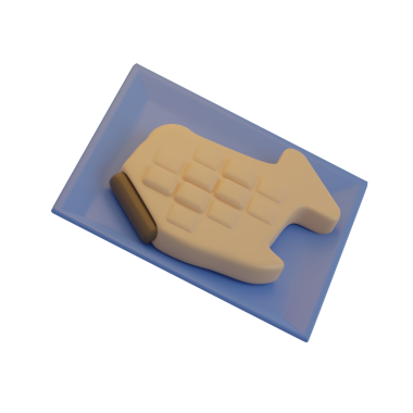 3 Boyutlu Taiyaki Simge Resmini İzole Etti