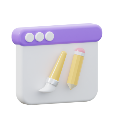 3D Web Sitesi Tasarım Çizimi