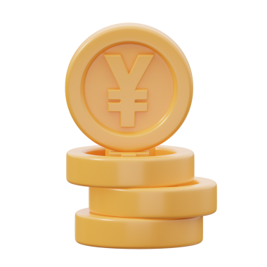 3D Yen Ayırtılmış Simge İllüstrasyonu